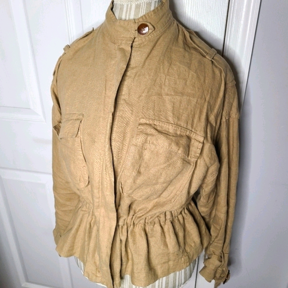 Zara Linen Basic Utility Jacket - image 8